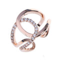 Fashion OPening Ring Wholesale Stainless Steel Meaningful pared Diamond Rings
